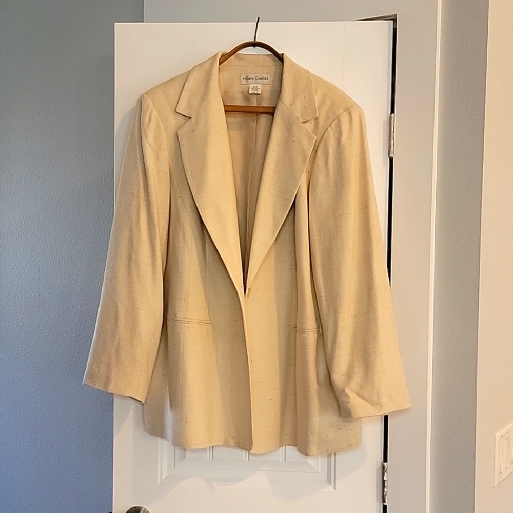 Hillary Charles Blazer - BEIGE/TAN - sz 22
